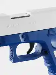 Синий пистолет игрушечный Glock с мягкими пулями EVA и гильзами, перезаряжаемый Глок
