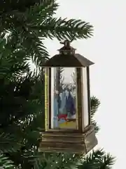Бронзовый новогодний Led светильник фонарик на елку, игрушка на елку со свечой внутри