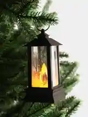 Черный новогодний Led светильник фонарик на елку, игрушка на елку со свечой внутри