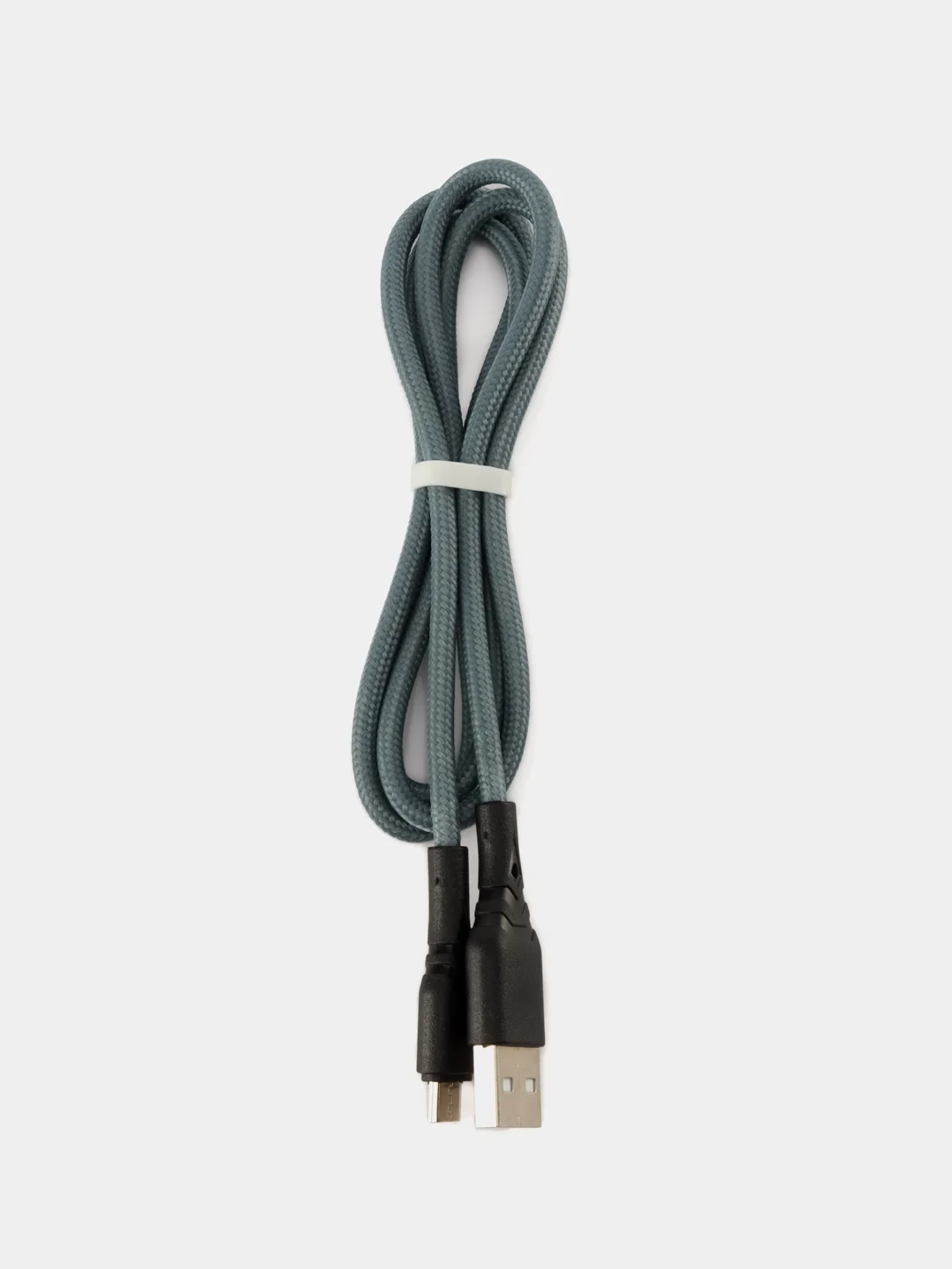 Небесно-голубой кабель зарядный плетеный 1м на Type-C, Micro-USB, Lightning провод
