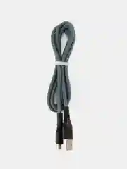 Небесно-голубой кабель зарядный плетеный 1м на Type-C, Micro-USB, Lightning провод