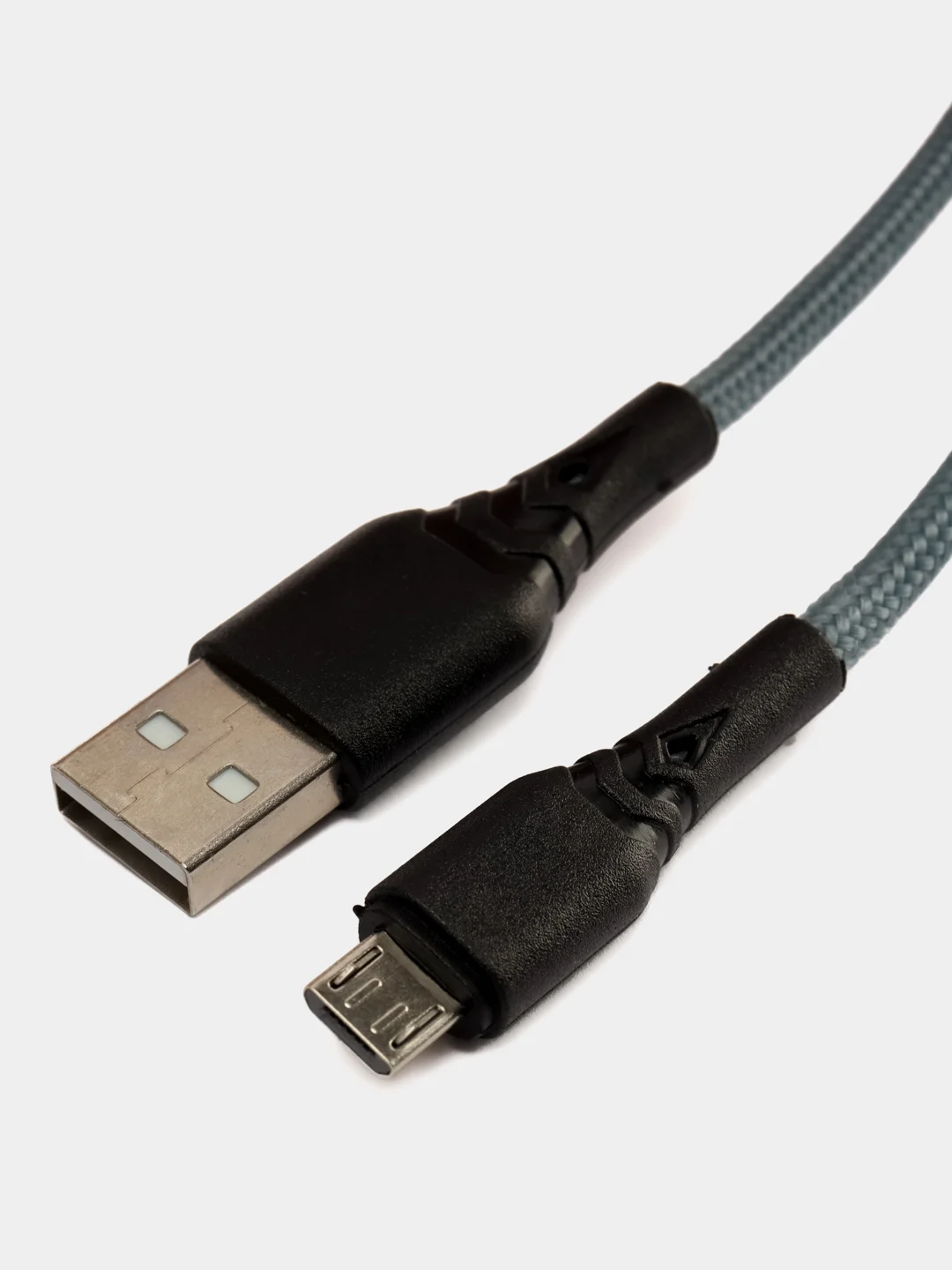 Небесно-голубой кабель зарядный плетеный 1м на Type-C, Micro-USB, Lightning провод