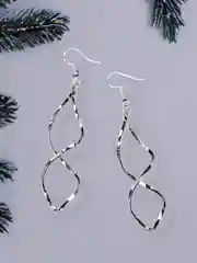 Серый металлик серьги женские