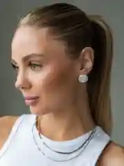 Цепочка на шею двойная под серебро