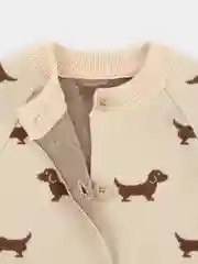Бежевый детский вязаный комбинезон для новорожденых "Posh Detki"