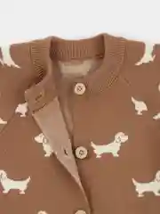 Коричневый детский вязаный комбинезон для новорожденых "Posh Detki"