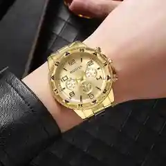 Золотой часы наручные мужские, кварцевые, часы для мужчин