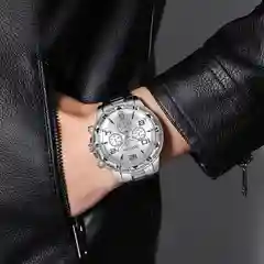 Серебряный часы наручные мужские, кварцевые, часы для мужчин