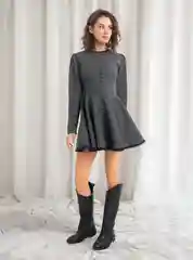 Серый платье женское повседневное