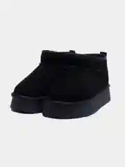 Черный угги тёплые зимние на платформе