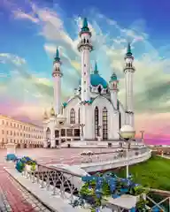Fortunna/Алмазная мозаика, картина стразами, алмазная живопись МЕЧЕТЬ КУЛ-ШАРИФ 30*40см