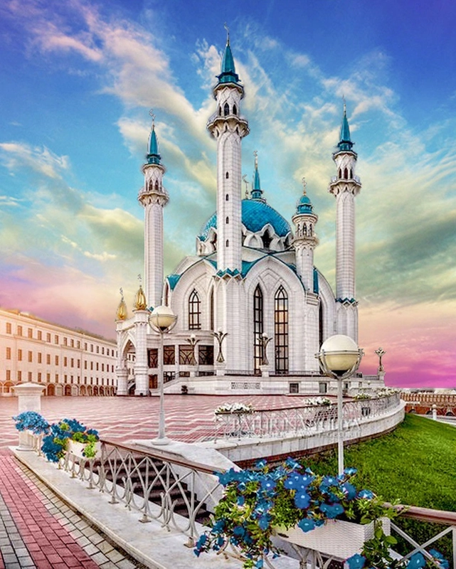 Fortunna/Алмазная мозаика, картина стразами, алмазная живопись МЕЧЕТЬ КУЛ-ШАРИФ 30*40см
