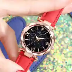 Красный часы наручные женские, классические, кварцевые часы