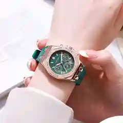 Зеленый часы наручные женские, классические, кварцевые часы