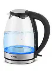Чайник Vitek VT-7046 1.7л. 2200Вт прозрачный/черный (пластик/стекло)
