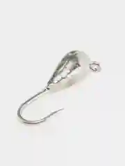 Серебряный мормышка "Капля" вольфрамовая для зимней рыбалки с ушком