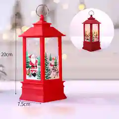 Красный декоративный новогодний светильник "Фонарь", 20 см