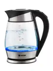 Чайник Vitek VT-1177 1.7л. 2200Вт серебристый (стекло/металл/пластик)