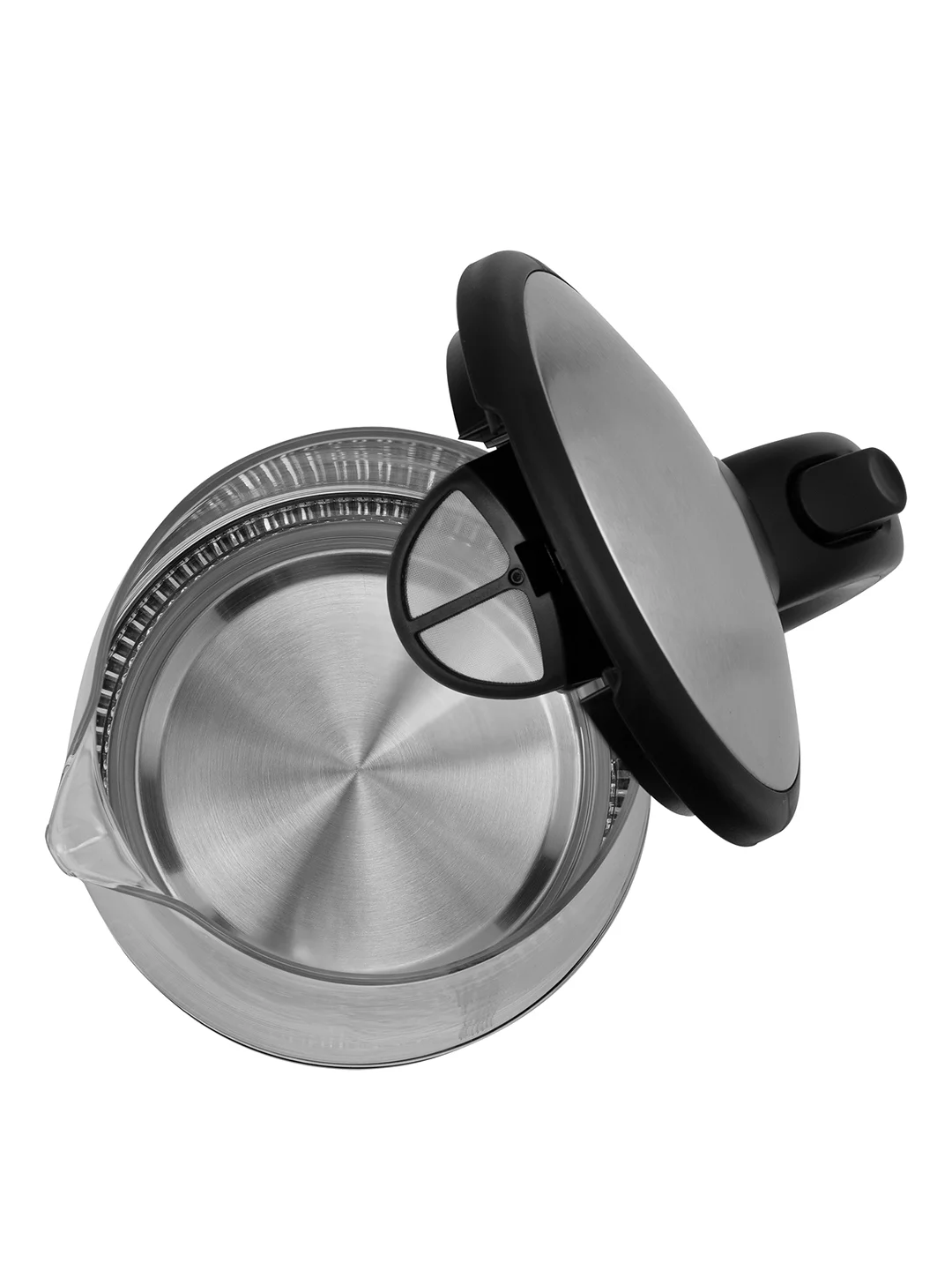 Чайник Vitek VT-8810 1.7л. 2200Вт серебристый/черный (стекло/пластик)