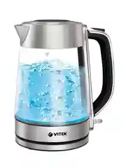 Чайник Vitek VT-1184 1.7л. 2200Вт серебристый (стекло/металл)