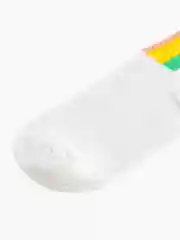 Белый носки высокие "Line" мужские женские унисекс