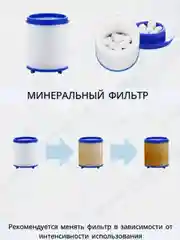 Синий универсальный аэратор с фильтром, насадка на кран. Поворотная насадка  с фильтром на кран