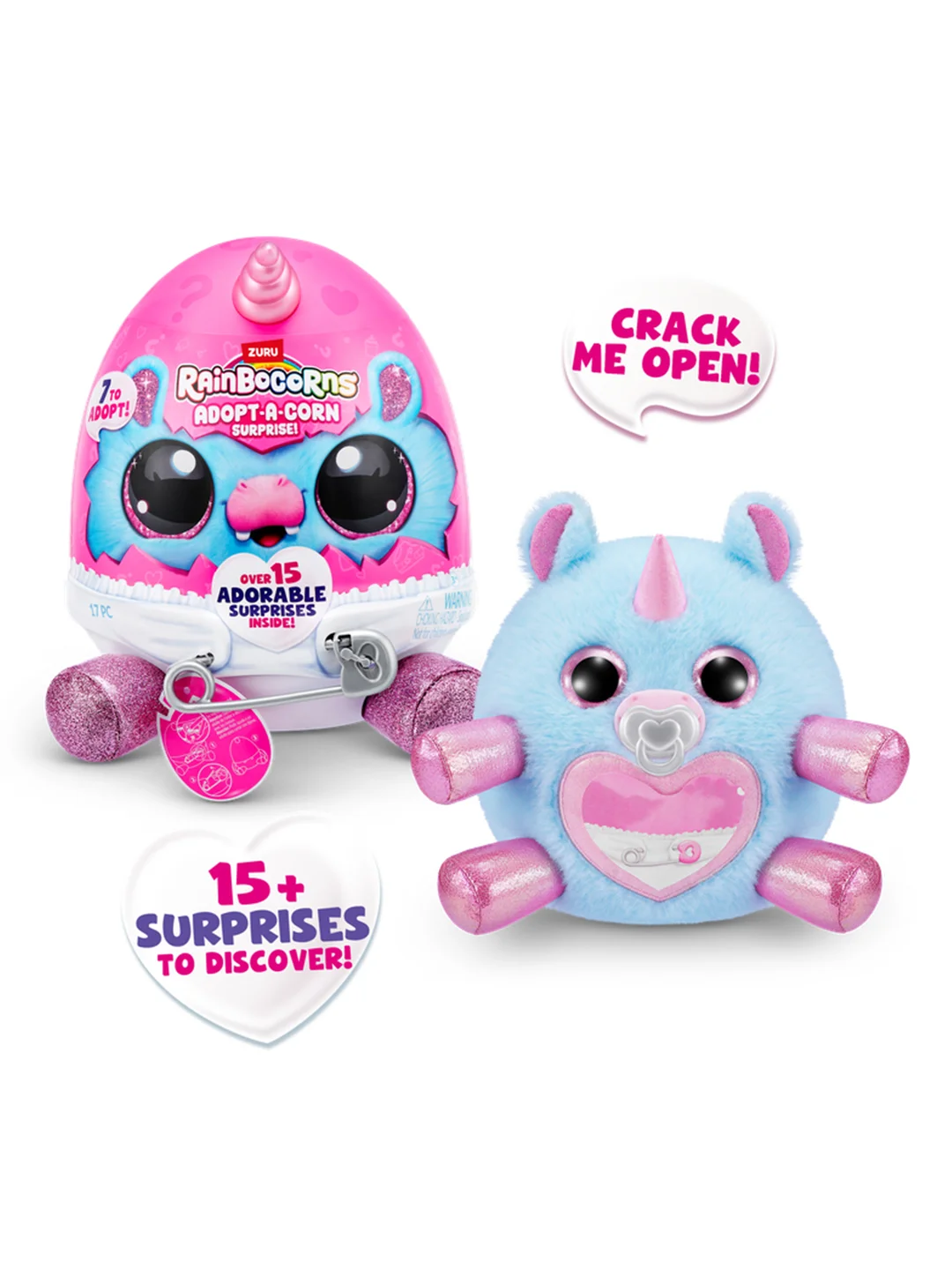 Игровой набор-сюрприз ZURU Rainbocorns Adopt-a-corn  S1 с акс. в асс., малый