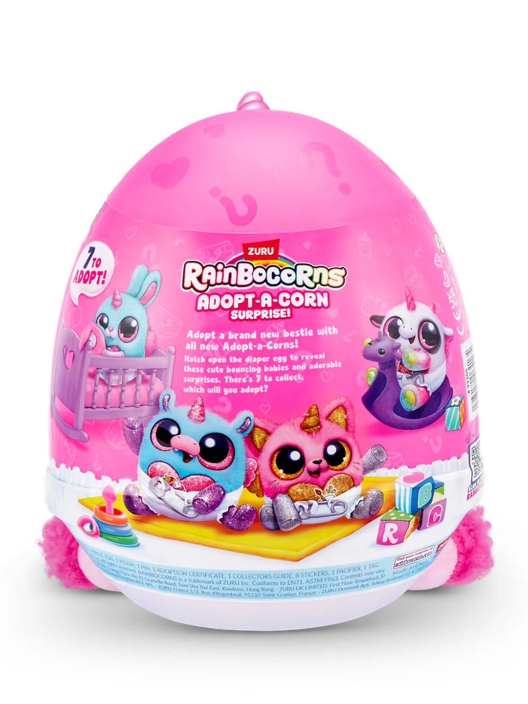 Игровой набор-сюрприз ZURU Rainbocorns Adopt-a-corn  S1 с акс. в асс., малый
