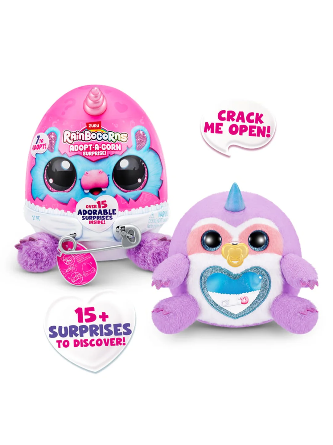 Игровой набор-сюрприз ZURU Rainbocorns Adopt-a-corn  S1 с акс. в асс., малый