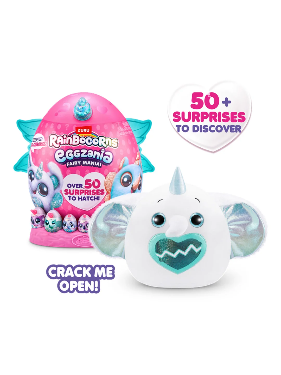 Игровой набор-сюрприз ZURU Rainbocorns Eggzania Fairy Mania S1 с акс. в асс., большой