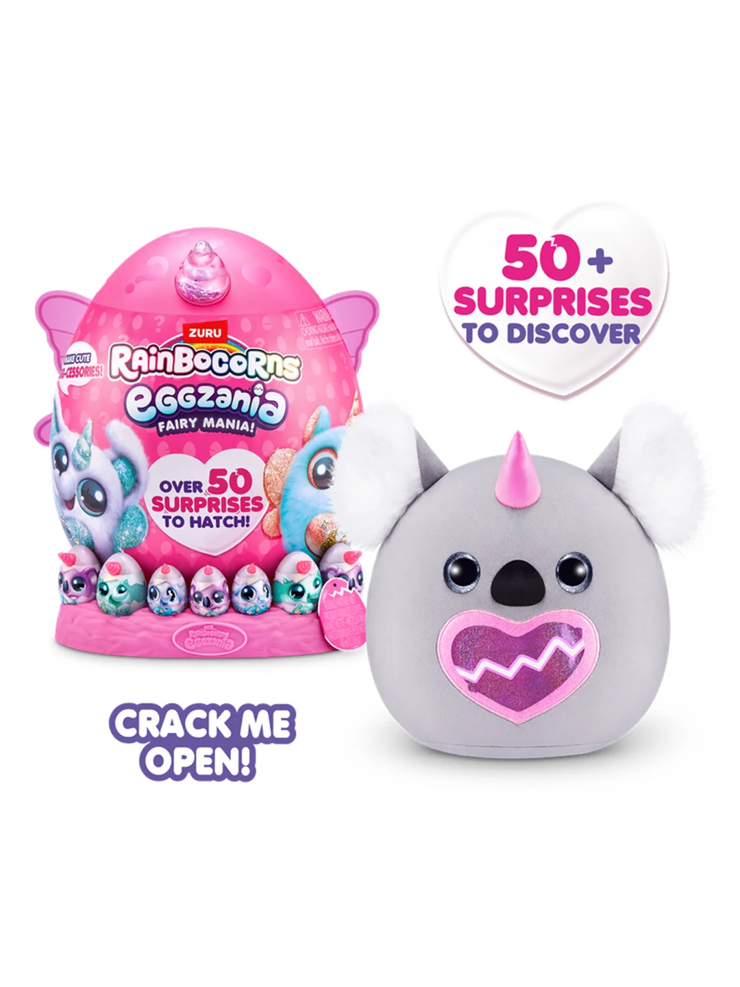 Игровой набор-сюрприз ZURU Rainbocorns Eggzania Fairy Mania S1 с акс. в асс., большой
