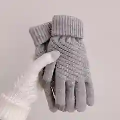 Серый перчатки женские сенсорные