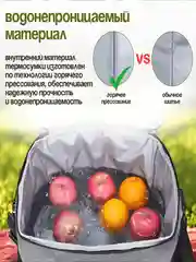 Серый металлик термосумка сумка холодильник 18 л