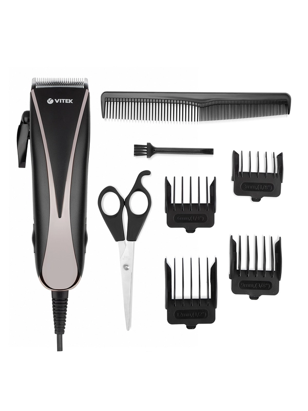 Машинка для стрижки Vitek VT-2511 черный (насадок в компл:4шт)