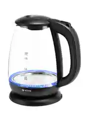 Чайник Vitek VT-1173 1.7л. 2200Вт прозрачный/черный (стекло)
