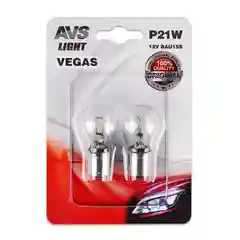 Лампа AVS Vegas в блистере 12V. P21W (BAU15s) смещенный штифт - 2 шт