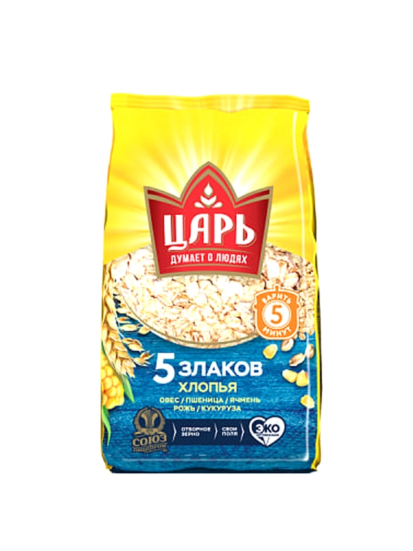 Хлопья из 5-х злаков ЦАРЬ, 400г