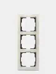 Рамка Snabb Werkel тройная,на 3 поста (слоновая кость/хром), WL03-Frame-03-ivory W0031903