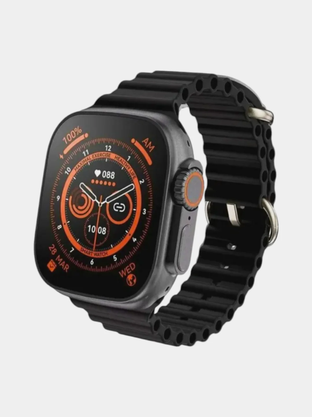 Черный смарт часы 10 серии НК-10 ULTRA 3 Amoled экраном 49mm для iPhone и Android