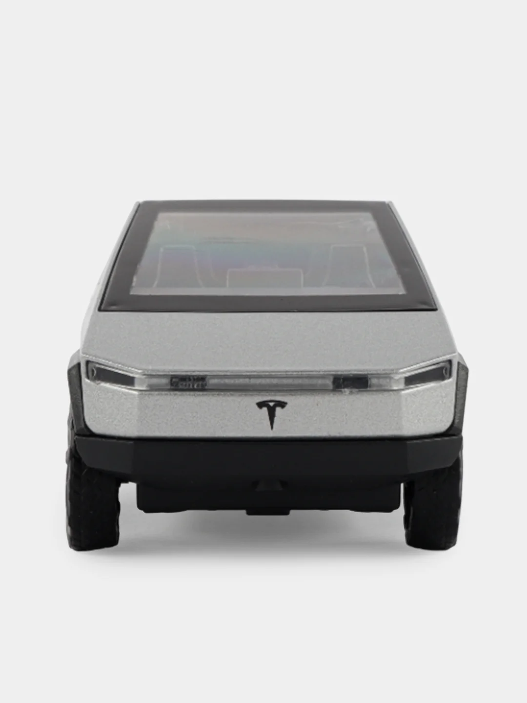 Серый металлик машина "Tesla Cybertruck" 13,7 см, Технопарк, открываются передние двери и багажник,металл