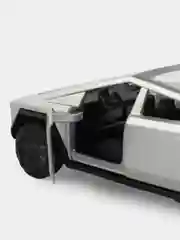 Серый металлик машина "Tesla Cybertruck" 13,7 см, Технопарк, открываются передние двери и багажник,металл