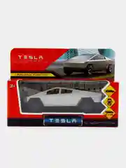 Серый металлик машина "Tesla Cybertruck" 13,7 см, Технопарк, открываются передние двери и багажник,металл