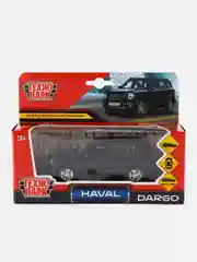 Черный машина "Haval Dargo" 12 см, Технопарк, открываются передние двери и багажник, металл