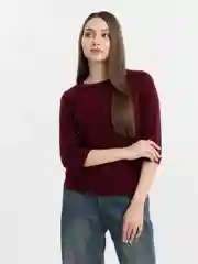 Бордовый джемпер базовый трикотажный 333 Raposa