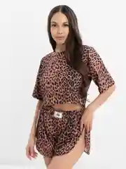 Терракотовый пижама с шортами женская