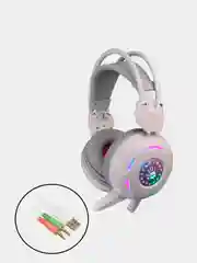Игровые наушники A4Tech Bloody G300, с подсветкой и микрофоном, белые