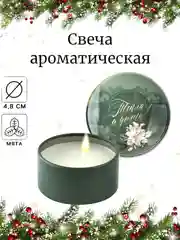 Зеленый свеча новогодняя ароматическая d-4,8см D-6см, подарок на новый год, новогодний декор