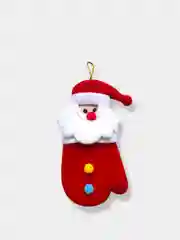 Алый подвеска украшение на елку, игрушка новогодняя фетровая, варежка, сапожок, декор на елку