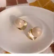 Золотой серьги с жемчугом повседневные
