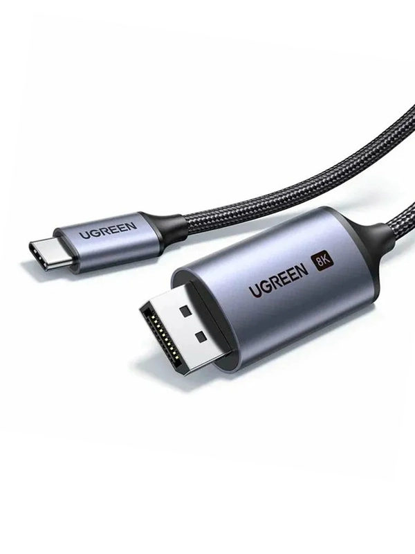 Кабель UGREEN (25157) USB-C to DisplayPort 8K Cable. Длина: 1 м. Цвет: серый